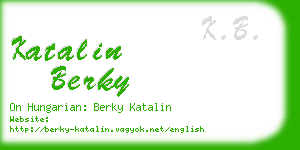 katalin berky business card